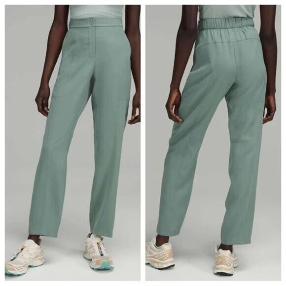 Lululemon Dynamic Days Pants Womens 29 High Rise Travel Wrinkle Free Quick Dry - Picture 1 of 7